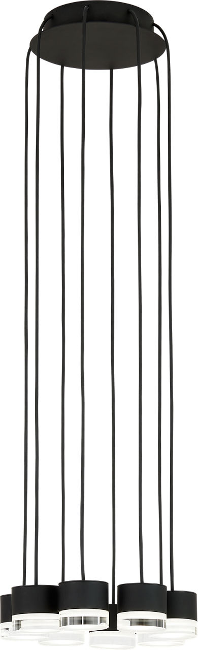 Gable 8 Light Chandelier 8 Light Nightshade Black 3000K 90 CRI integrated led 90 cri 3000k 120v-277v unv