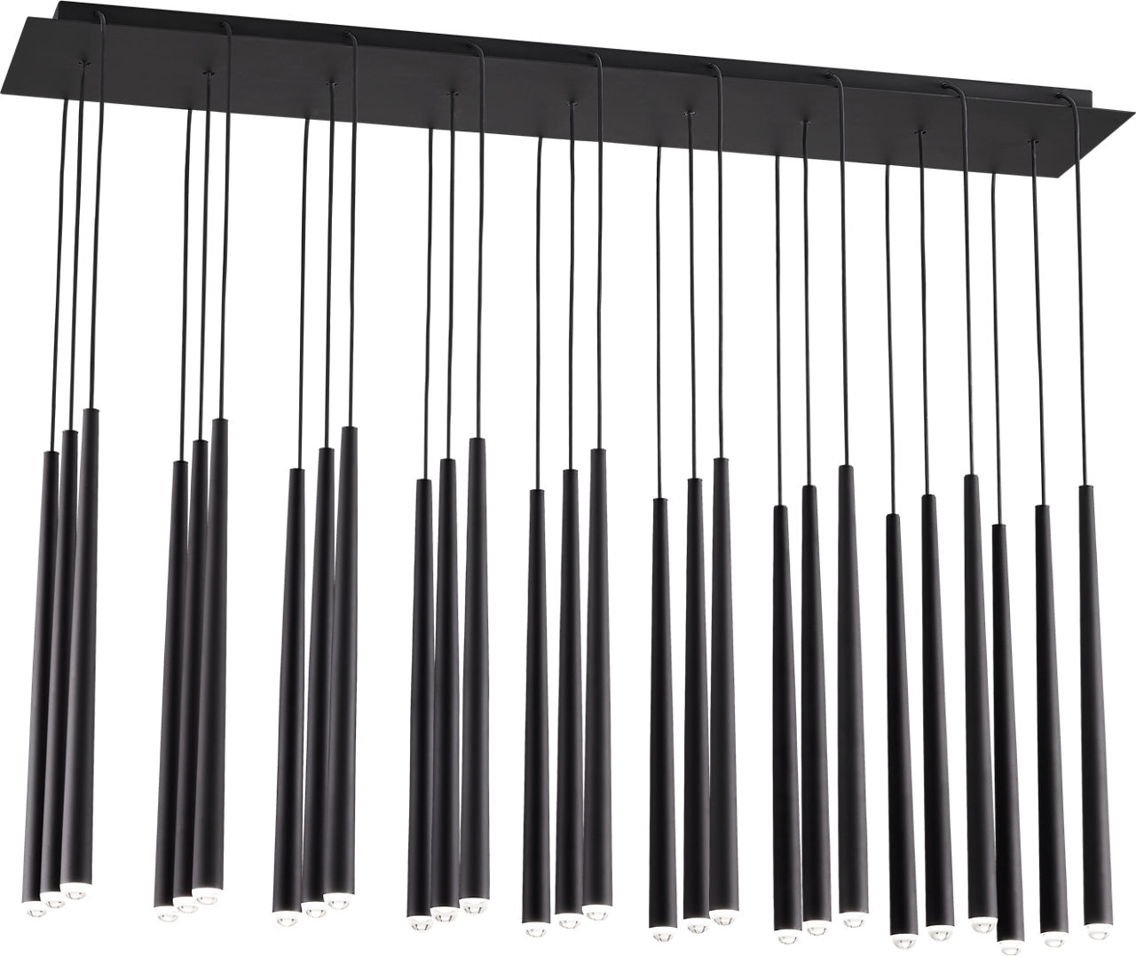Pylon 27 Light Chandelier 27 Light Nightshade Black 3000K 90 CRI integrated led 90 cri 3000k 120V