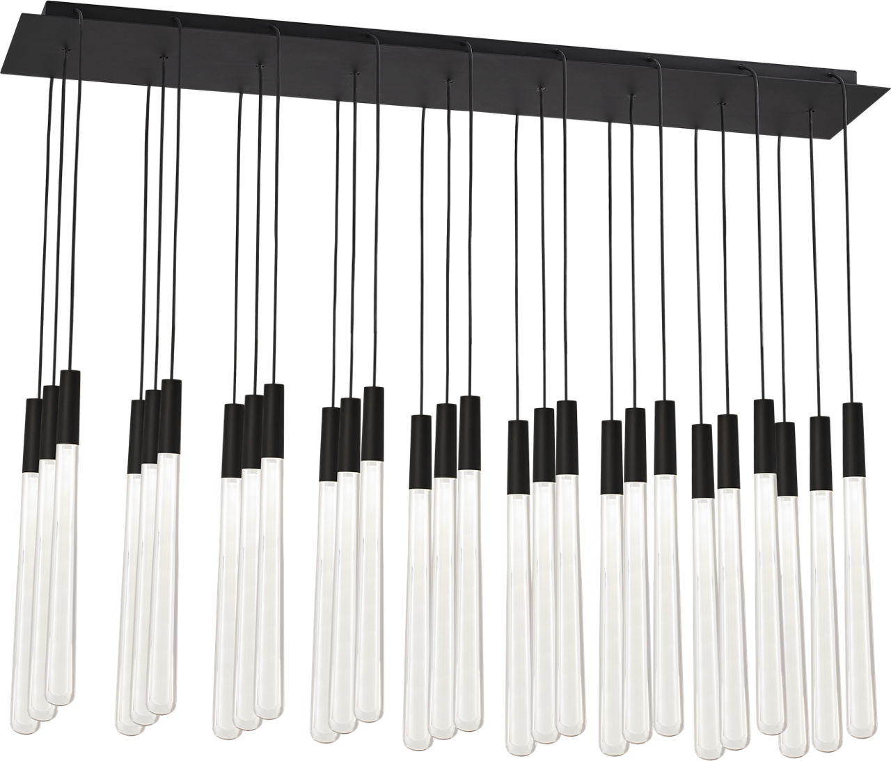 Pylon Crystal 27 Light Chandelier Nightshade Black Integrated LED 3000K 90 CRI 277V