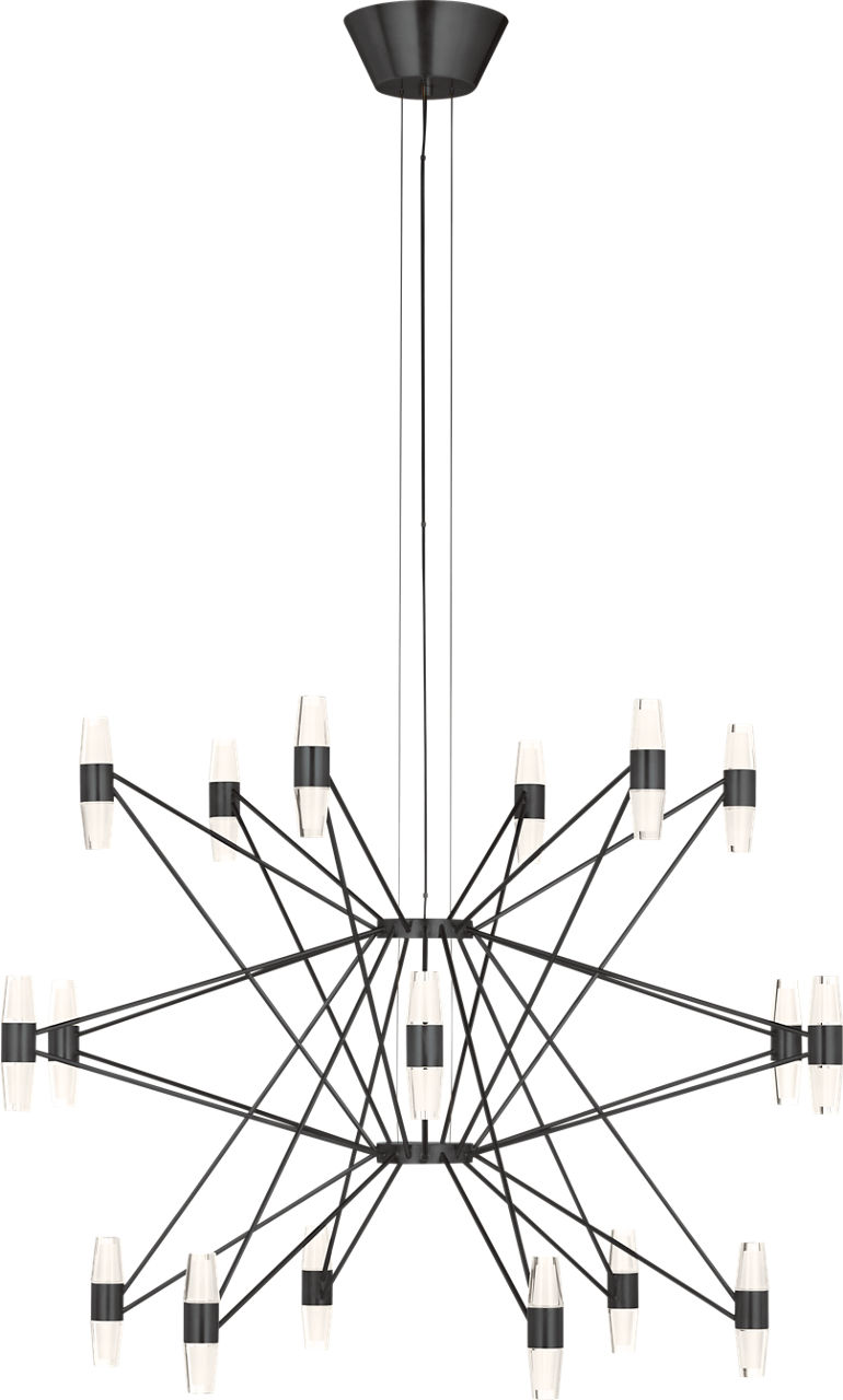 Lassell Three Tier X-Large Chandelier in Dark Bronze 2700K 120V