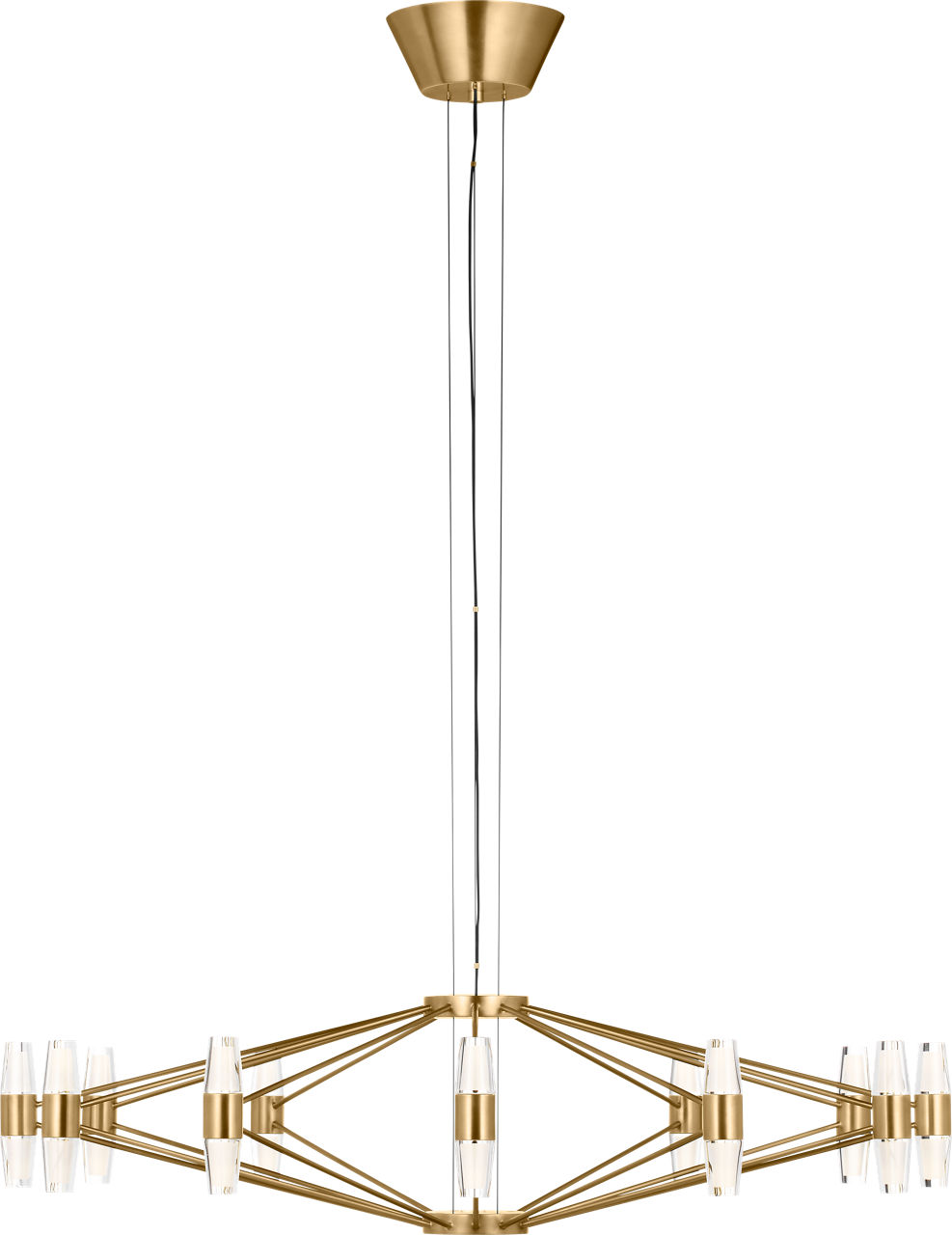 Lassell Large Chandelier in Natural Brass 2700K 120V