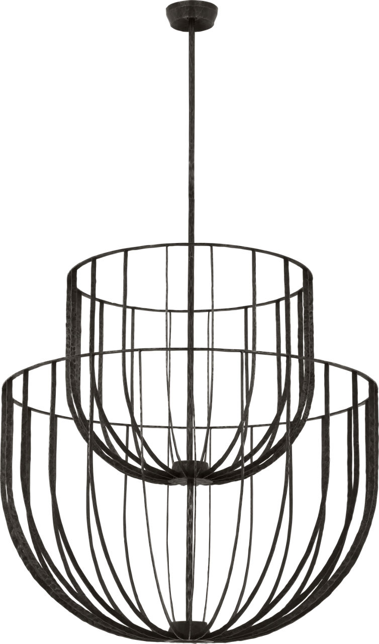 Sanchi Large Two Tier Chandelier aged iron 2700K 90 CRI