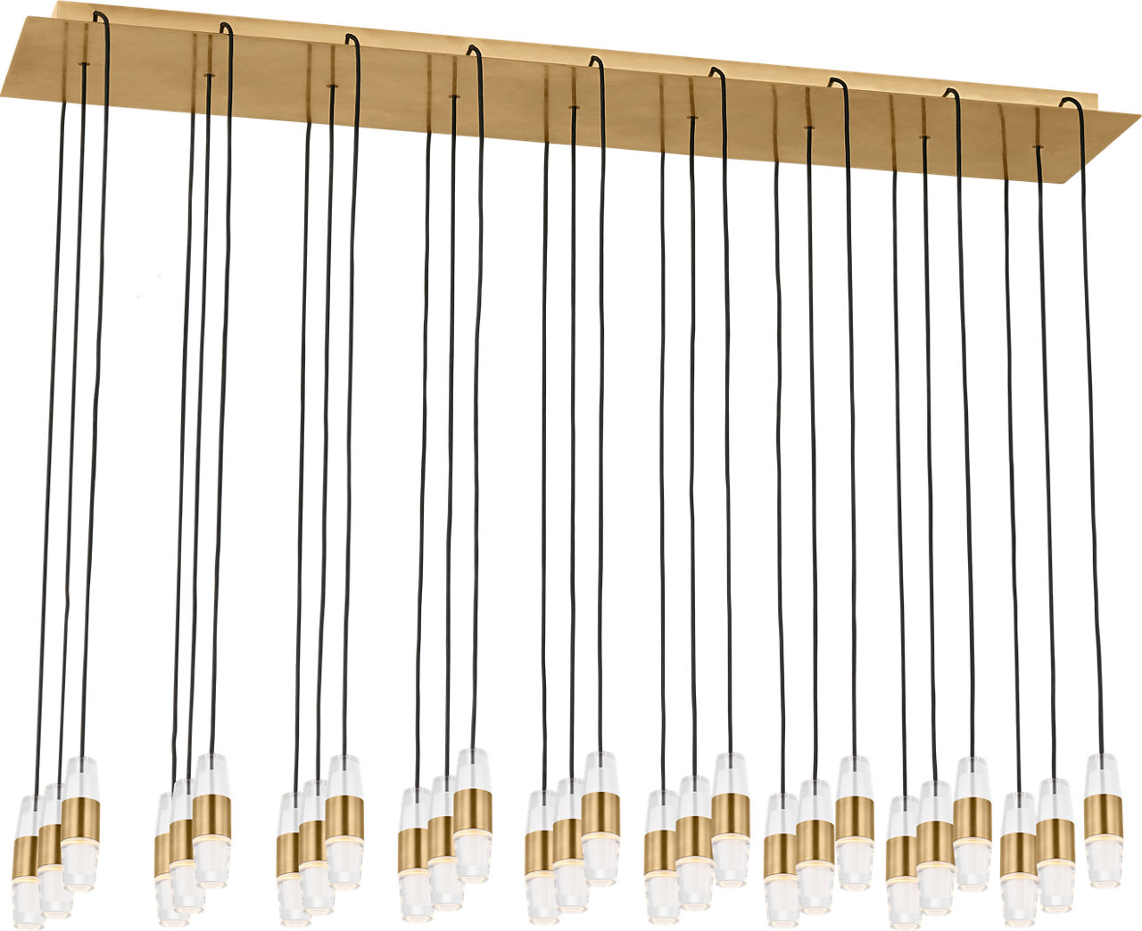 Lassell Short 27-Light Chandelier in Natural Brass 2700K 120V