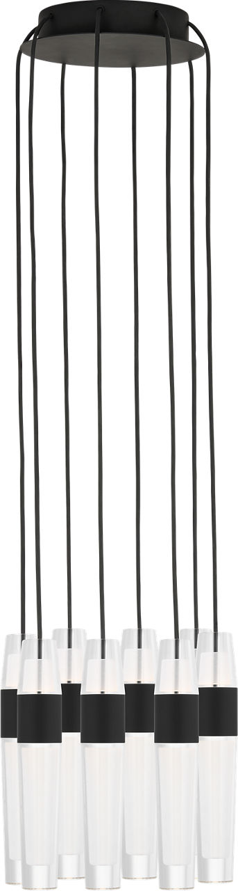 Lassell 8-Light Chandelier in Nightshade Black 2700K 120V