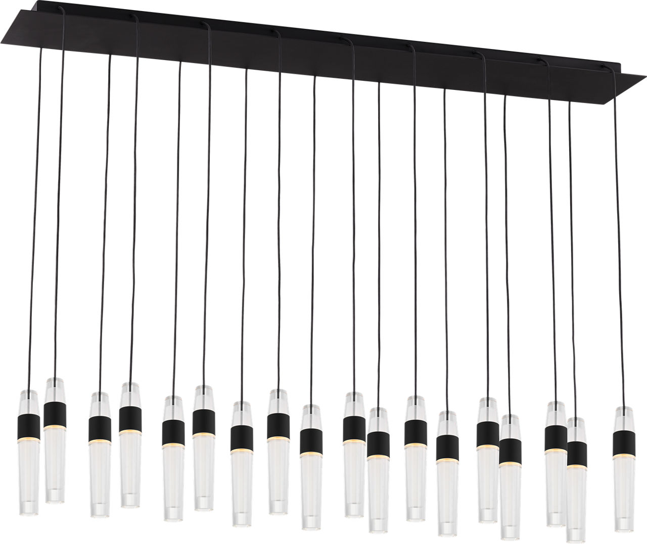 Lassell 18-Light Chandelier in Nightshade Black 2700K 277V
