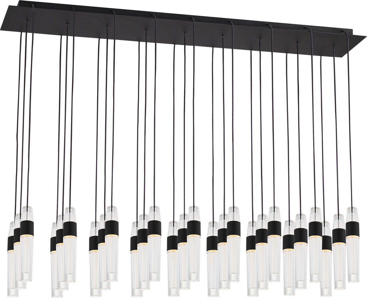 Lassell 27-Light Chandelier in Nightshade Black 2700K 277V