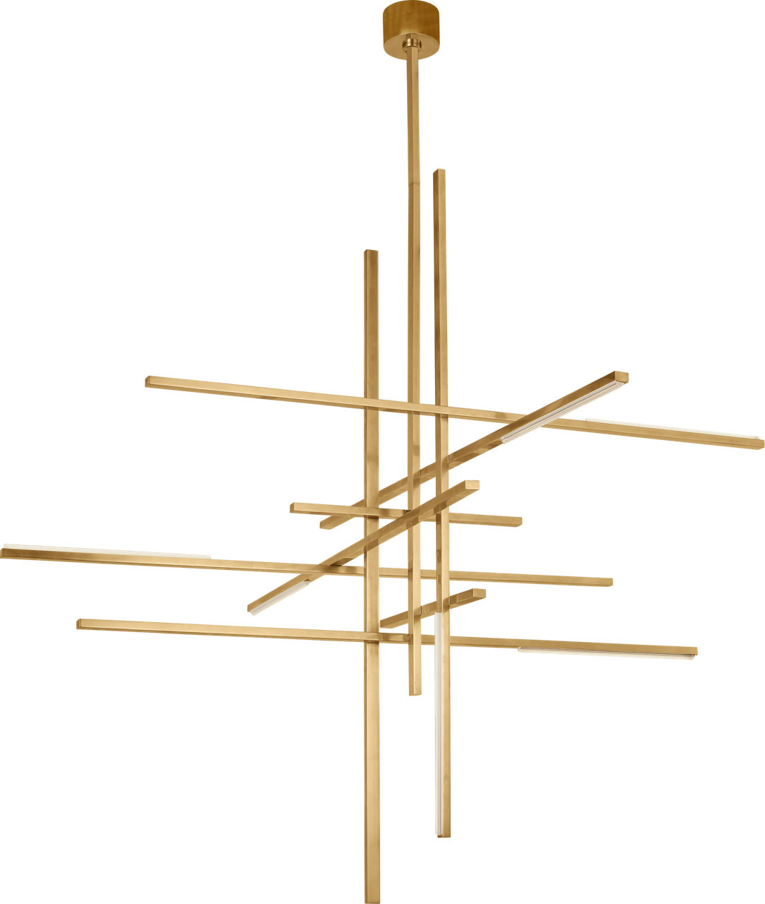 Cityscape Grande Chandelier Natural Brass 2700K 90 CRI