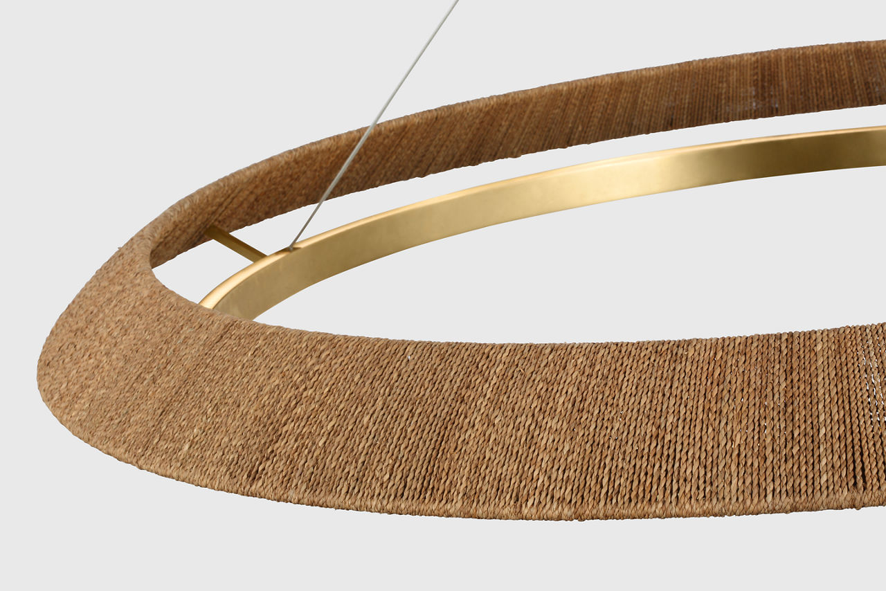 Noa X-Large Chandelier Natural hand-rubbed antique brass 2700K 90 CRI