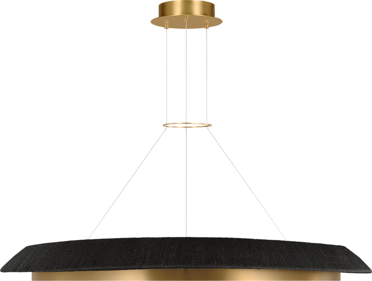 Noa X-Large Chandelier Washed Black hand-rubbed antique brass 2700K 90 CRI