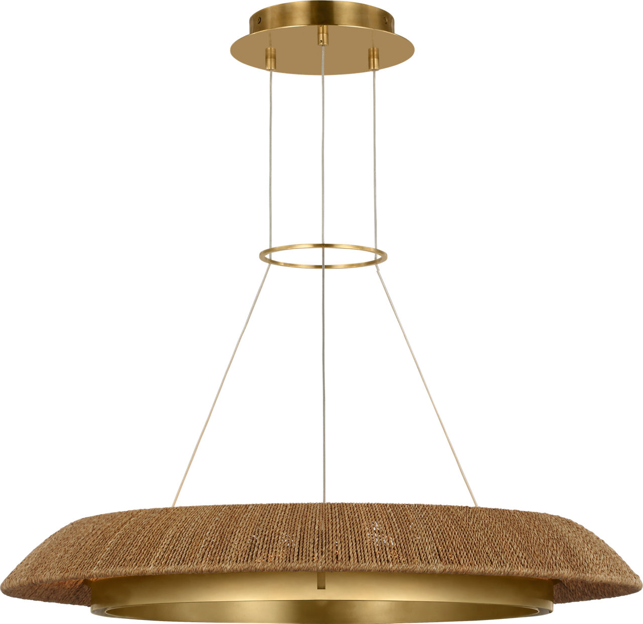 Noa Medium Chandelier Natural Hand Rubbed Antique Brass 2700K 90 CRI