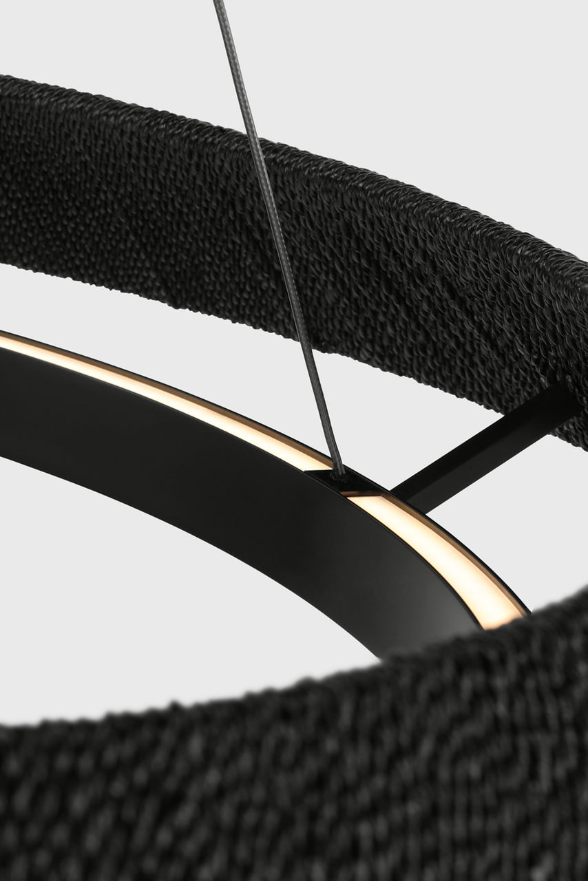 Noa Medium Chandelier Washed Black Bronze 2700K 90 CRI