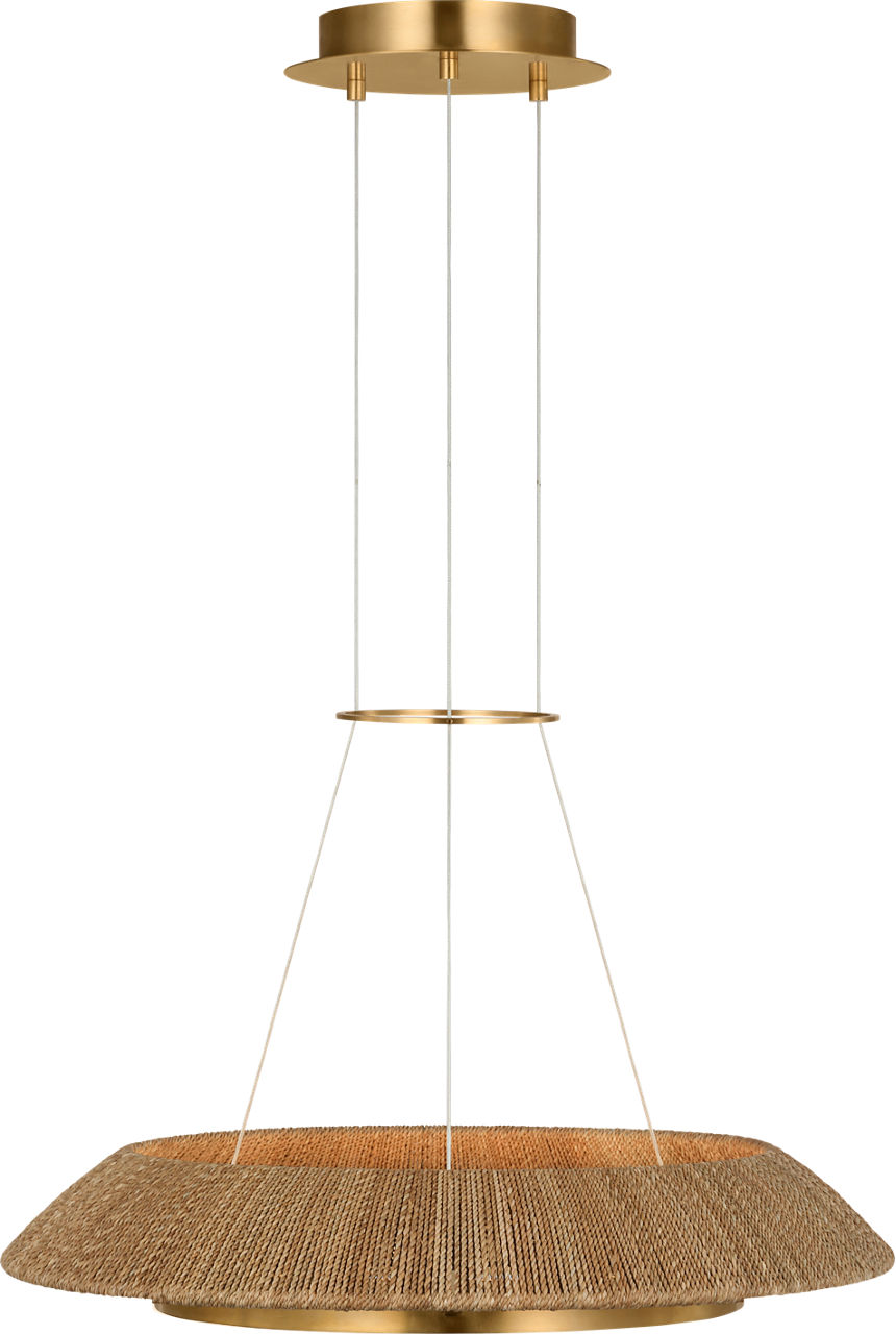 Noa Small Chandelier Natural hand rubbed antique brass 2700K 90 CRI