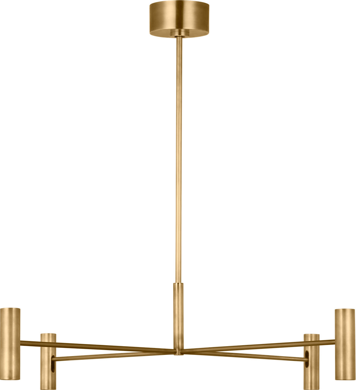 Ponte Large Chandelier hand rubbed antique brass 3000K 90 CRI