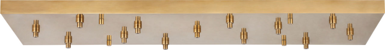 54" Rectangular Multiport Canopy Hand Rubbed Antique Brass