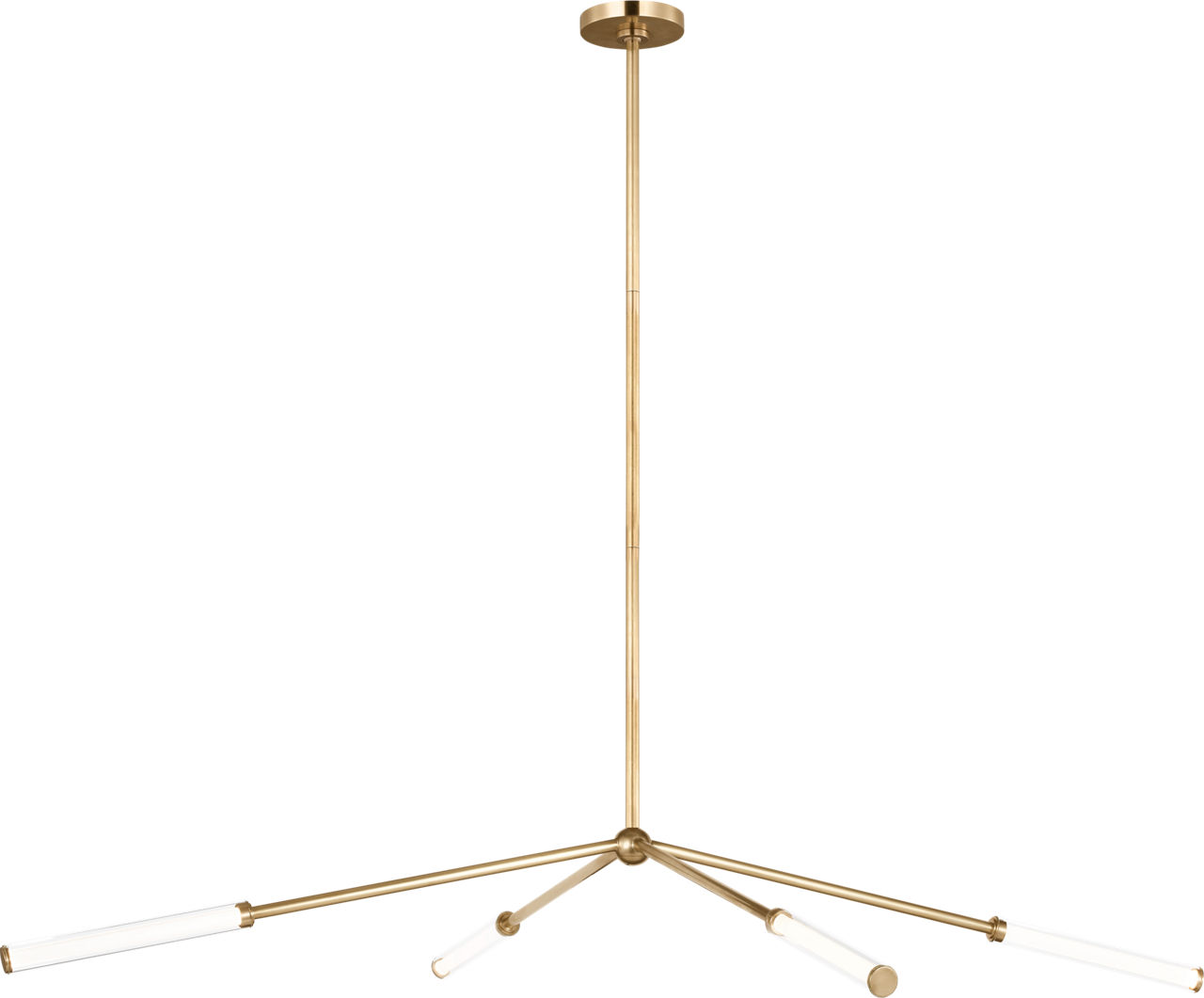 Poza 64 Chandelier hand-rubbed antique brass 2700K 90 CRI