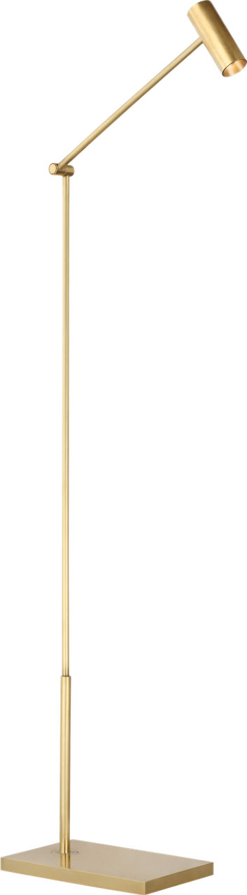 Ponte Small Floor Lamp Hand Rubbed Antique Brass 3000K 90 CRI