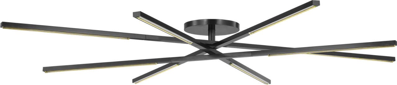 Cityscape Medium Flush Clear Crystal Bronze 2700K 90 CRI