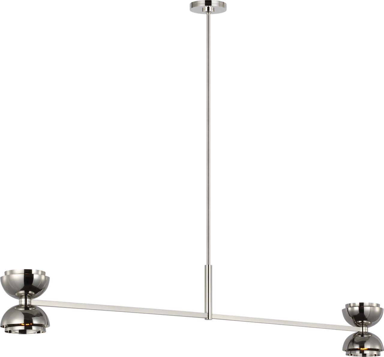 Shanti X-Large Linear Chandelier polished nickel 2700K 90 CRI