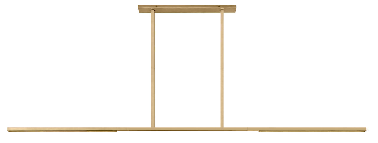 Cityscape X-Large Linear Chandelier Clear Crystal Hand Rubbed Antique Brass 2700K 90 CRI