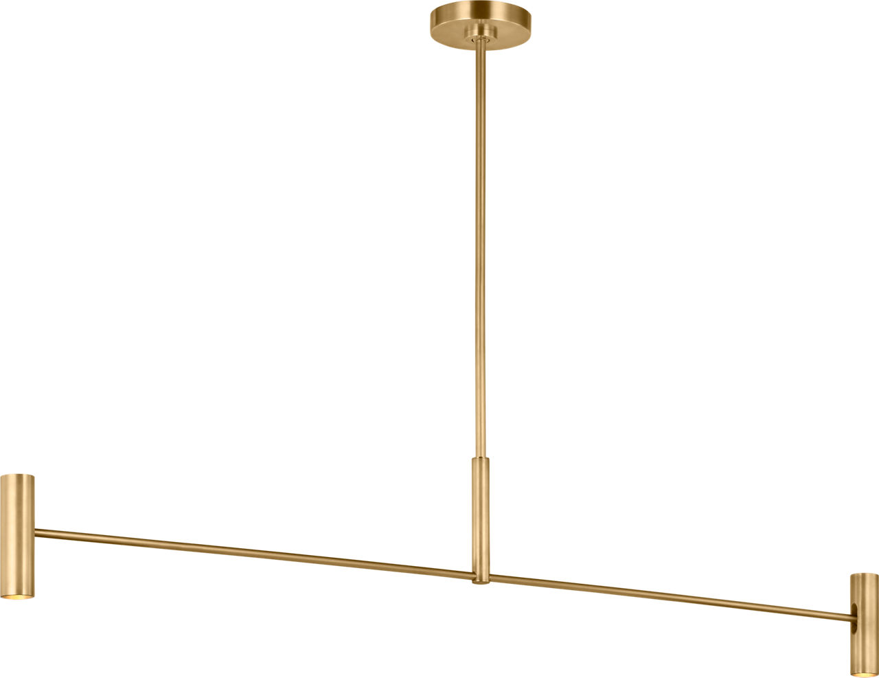 Ponte Large Linear Chandelier Hand Rubbed Antique Brass 3000K 90 CRI