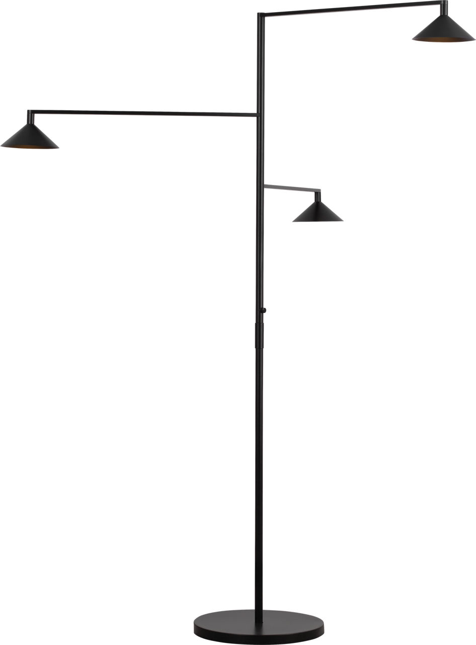 Mill 3-Light Outdoor Grande Floor Lamp Black 2700K 90 CRI