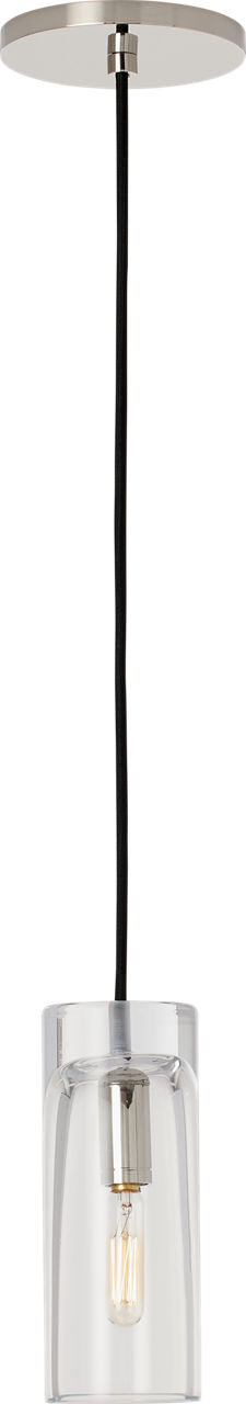 Horizon Small Accent Pendant Clear polished nickel Bulb Not Included