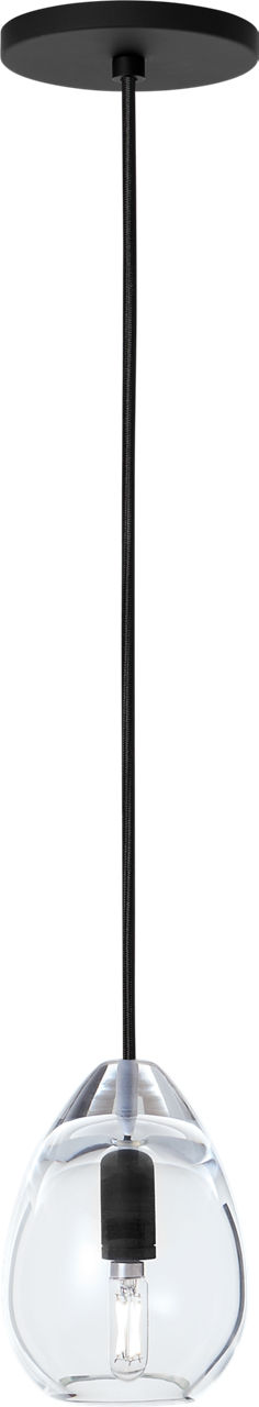 Alina Small Accent Pendant Clear Nightshade Black Bulb Not Included