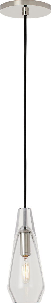 Lustra Small Accent Pendant Clear polished nickel Bulb Not Included