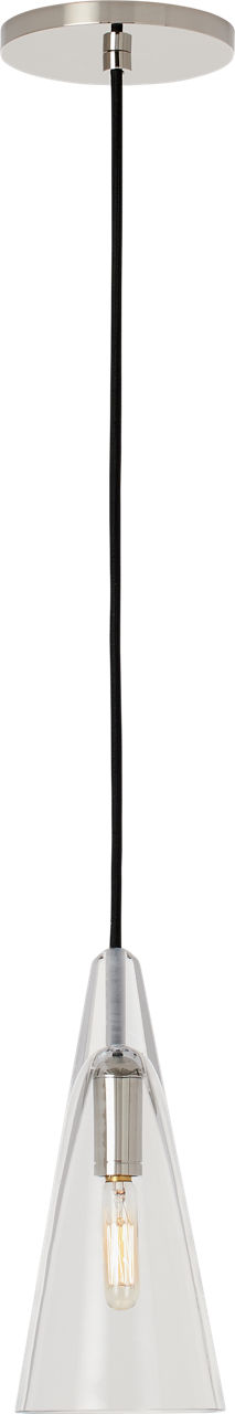 Selina Small Accent Pendant Clear polished nickel Bulb Not Included