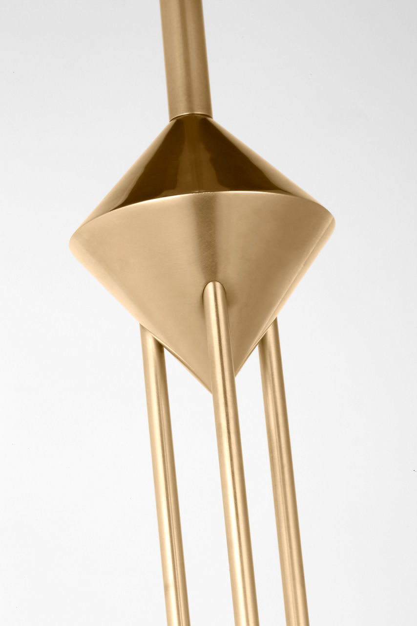 Cathedral Medium Pendant Clear Natural Brass 2700K 90 CRI