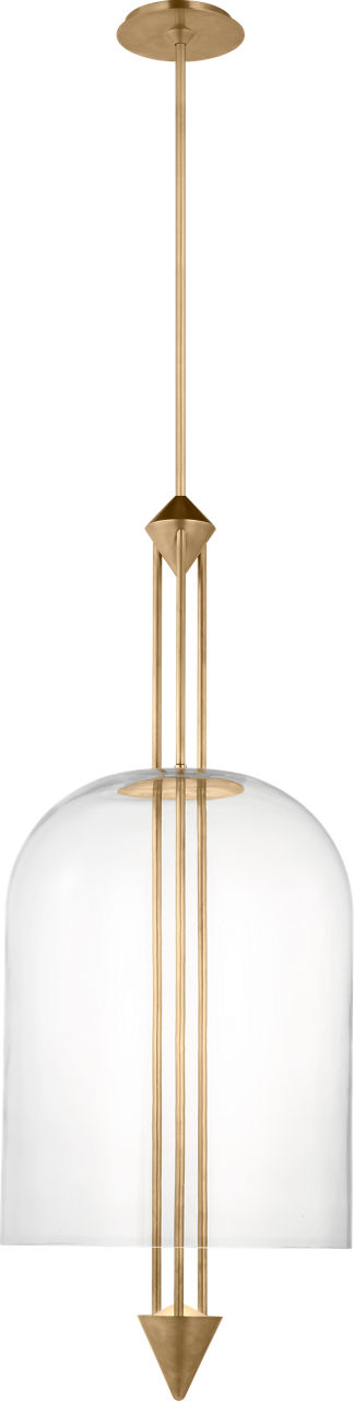 Cathedral X-Large Pendant Clear Natural Brass 2700K 90 CRI