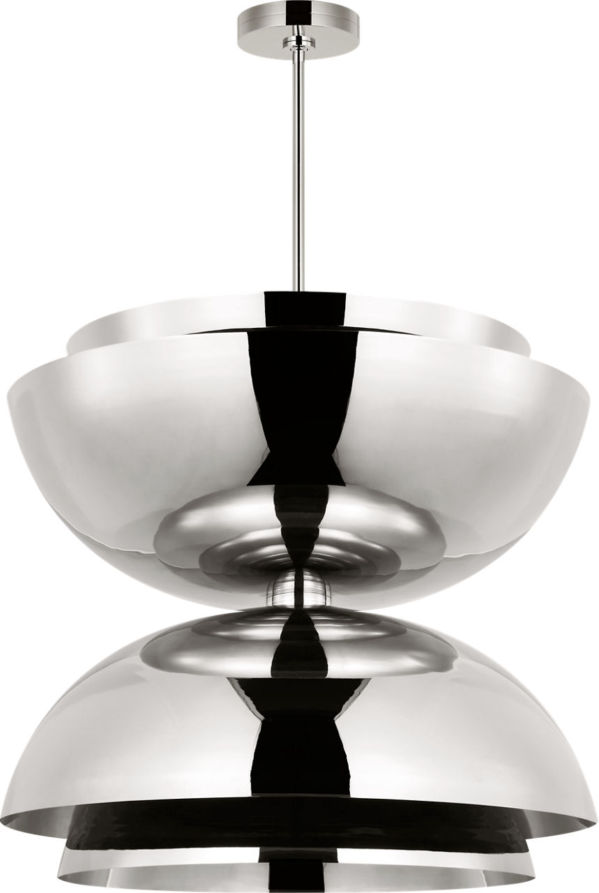 Shanti Grande Double Pendant polished nickel 2700K 90 CRI