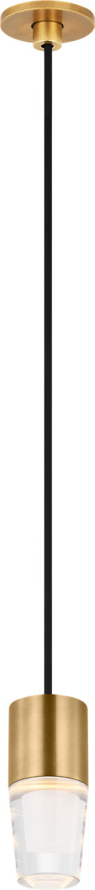 Lassell Accent Port Alone Pendant in Natural Brass 2700K 120V