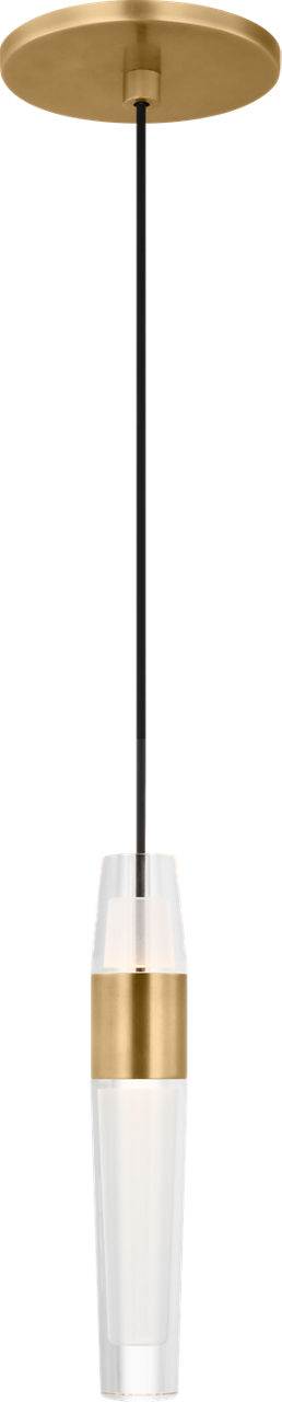 Lassell 1-Light Pendant in Natural Brass 2700K 120V