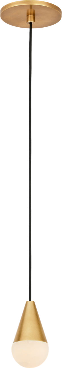 Cupola Alabaster 1 Light Pendant Hand Rubbed Antique Brass 3000K 90 CRI