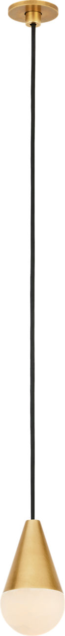 Cupola Alabaster Port Alone Pendant Hand Rubbed Antique Brass 3000K 90 CRI