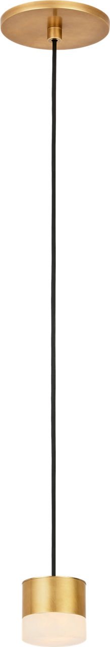 Gable Alabaster 1 Light Pendant Hand Rubbed Antique Brass 3000K 90 CRI