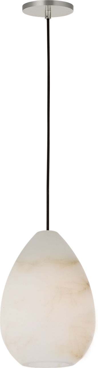 Alina Alabaster Medium Pendant in Alabaster Polished Nickel Bulb Not Included