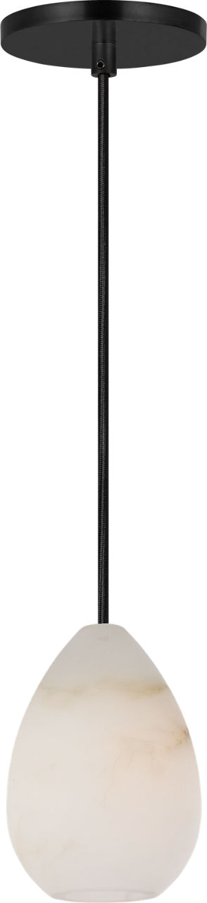 Alina Alabaster Small Pendant Alabaster Nightshade Black 2700K 90 CRI LED Lamp