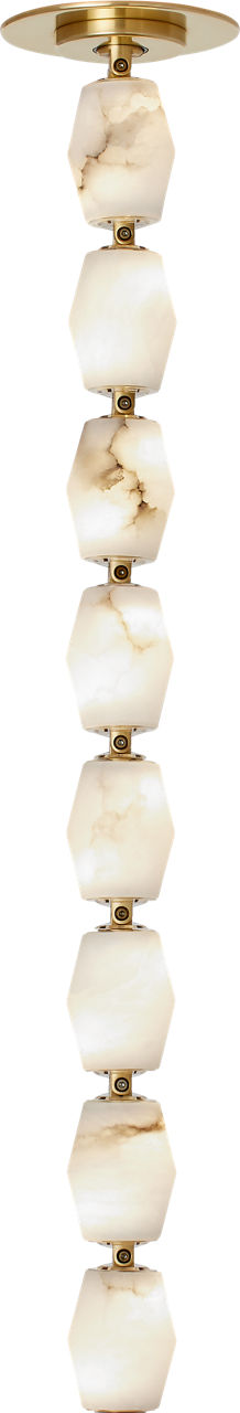 Collier Alabaster 24 Pendant in Hand-Rubbed Antique Brass 2700K Remote 277V