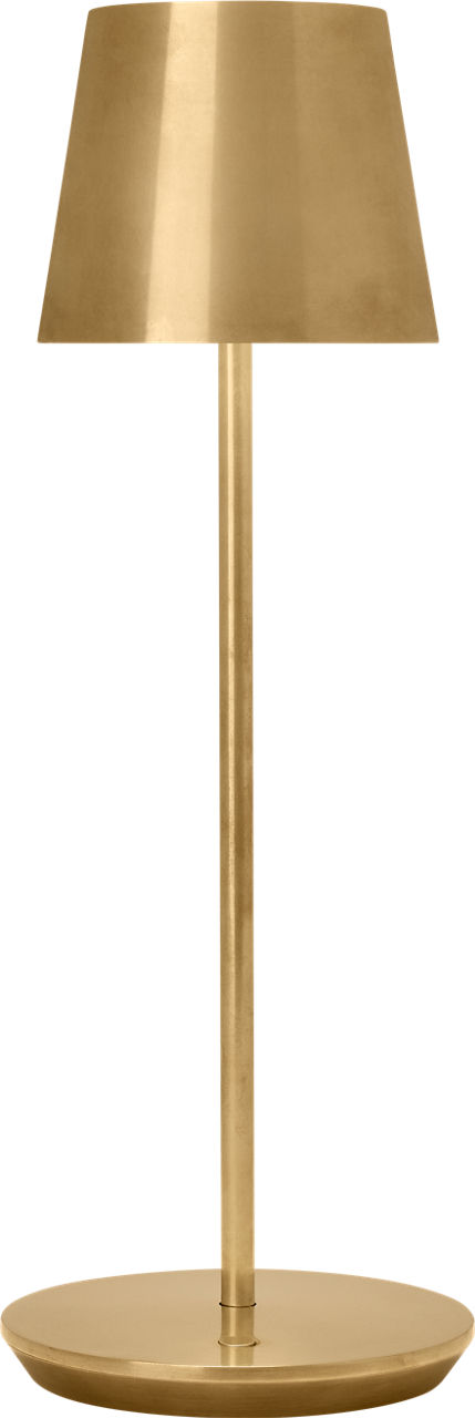 Nevis Accent Rechargeable Table Lamp Natural Brass 2700K 90 CRI wall charger included
