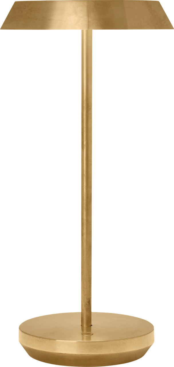 Tepa Accent Rechargeable Table Lamp Natural Brass 2700K 90 CRI wall charger included