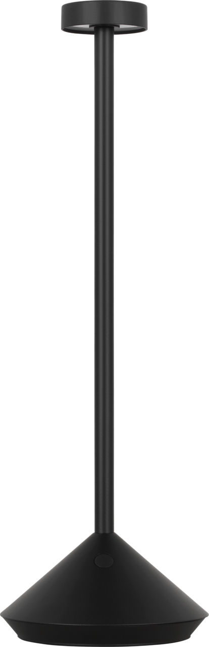 Moneta Accent Rechargeable Table Lamp Black 2700K 90 CRI wall charger included