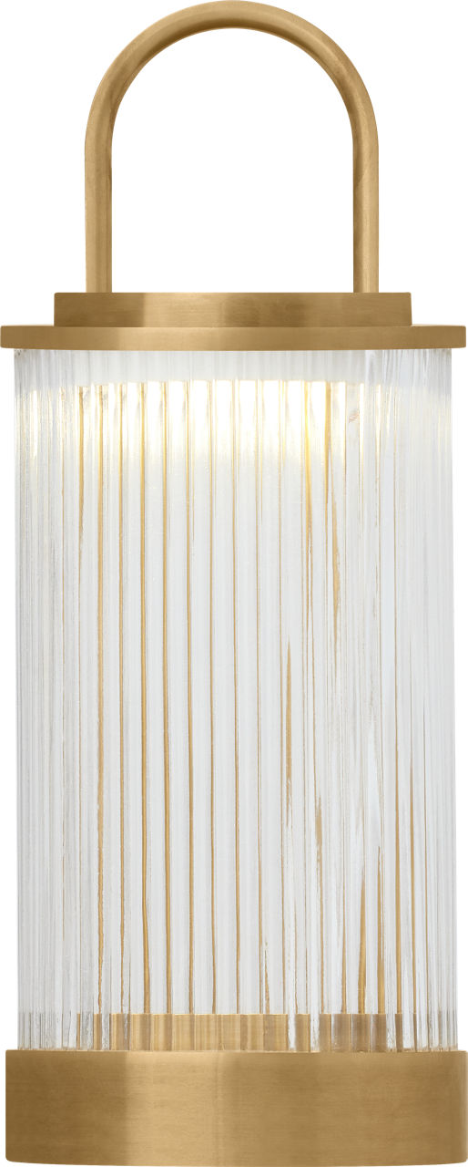 Tawa Accent Rechargeable Table Lamp Natural Brass 2700K 90 CRI wall charger included