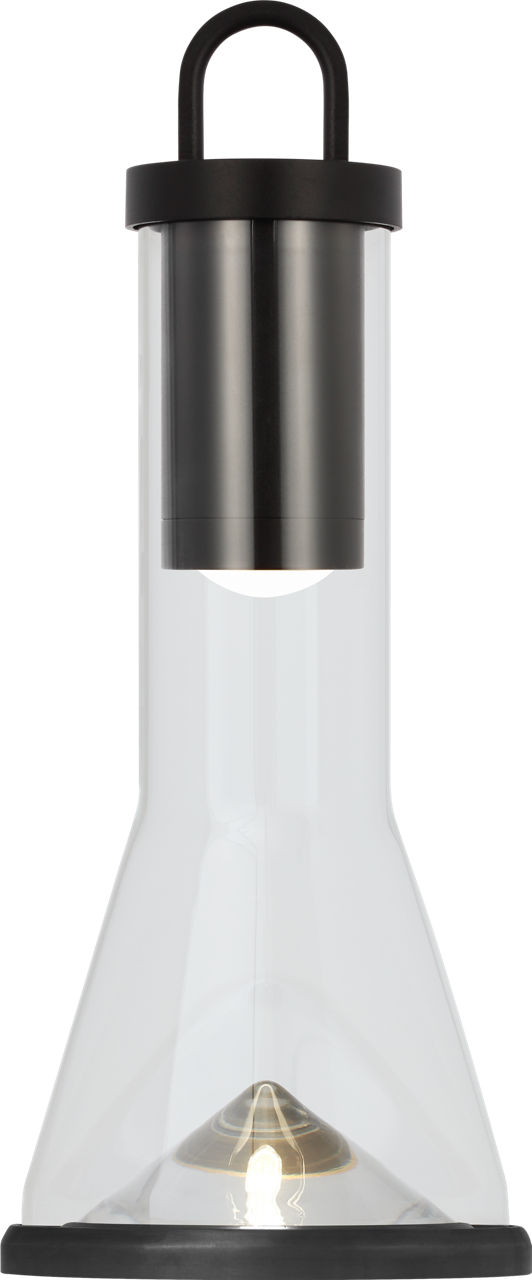 Kandella Accent Rechargeable Table Lamp Black 2700K 90 CRI wall charger included