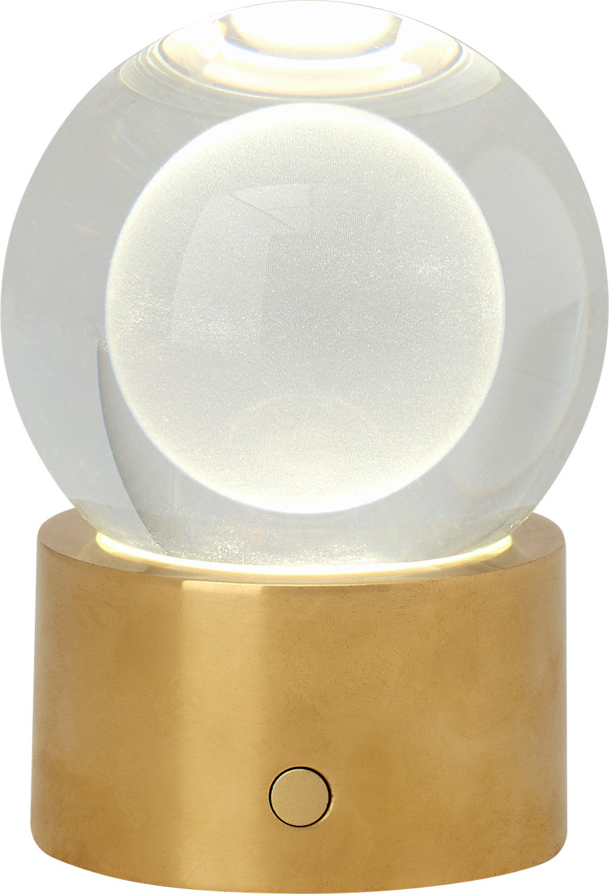 Mina Accent Rechargeable Table Lamp Natural Brass 2700K 90 CRI wall charger included