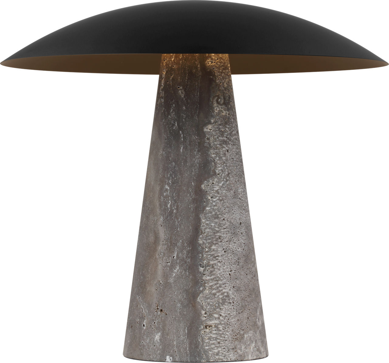 Aegis Medium Travertine Table Lamp dark Bronze/dark travertine 2700K 90 CRI