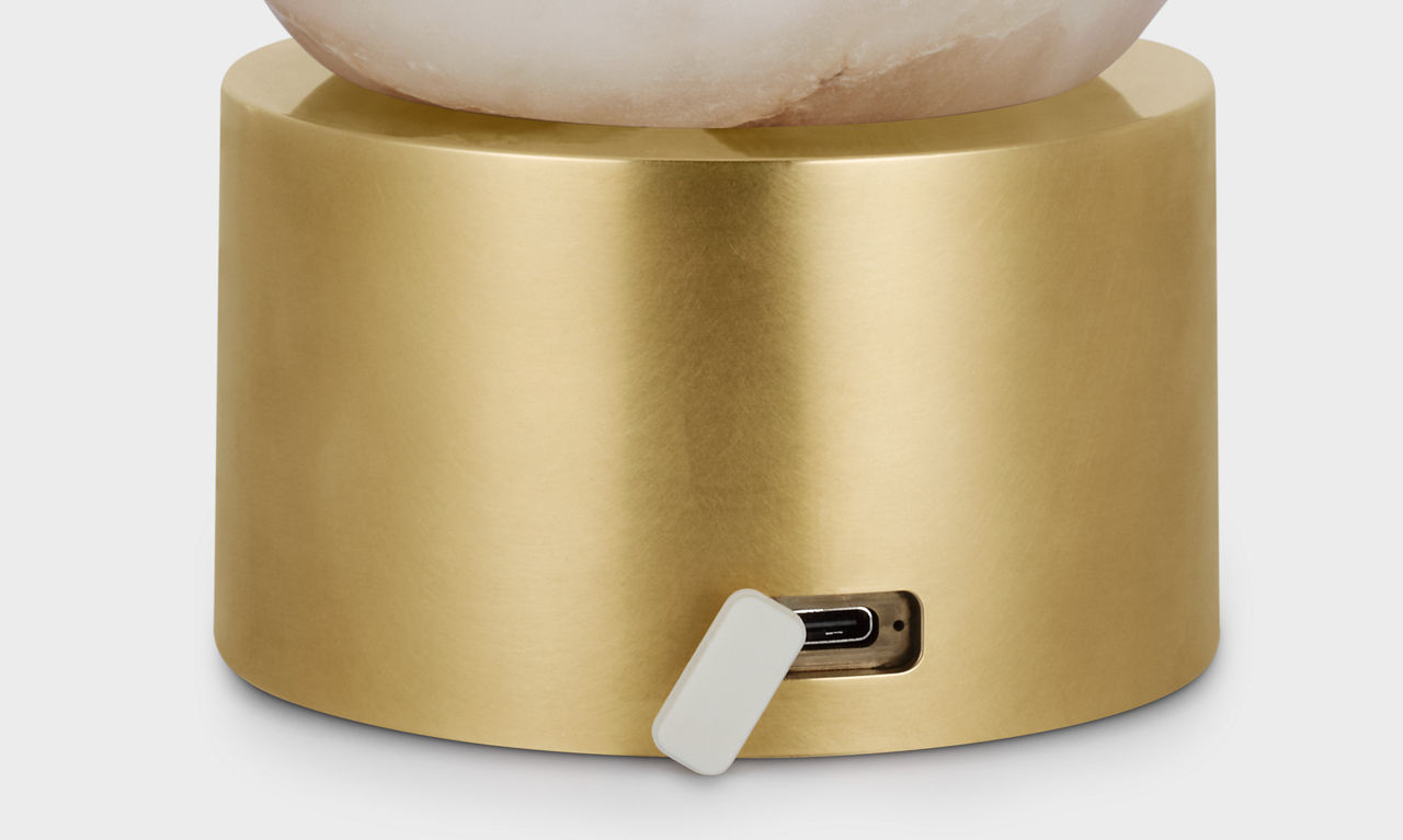 Mina Alabaster Accent Rechargeable Table Lamp - SLTB530 | Visual