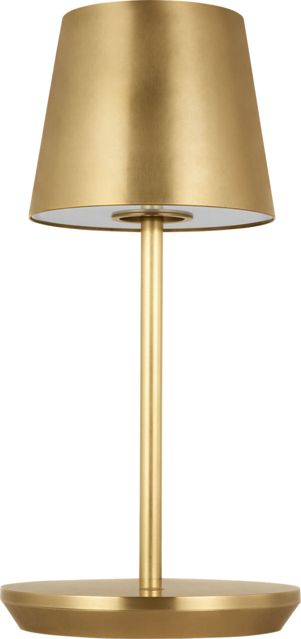 Nevis Short Accent Rechargeable Table Lamp hand-rubbed antique brass 2700K 90 CRI
