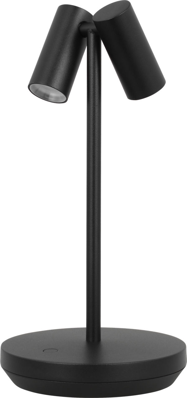 Doppia Short Accent Rechargeable Table Lamp Black 2700K 90 CRI